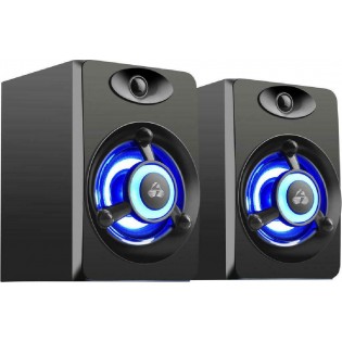 Powertech Crystal Sound PT-842 Ηχεία Υπολογιστή 2.0 με Ισχύ 3W σε Μαύρο Χρώμα
