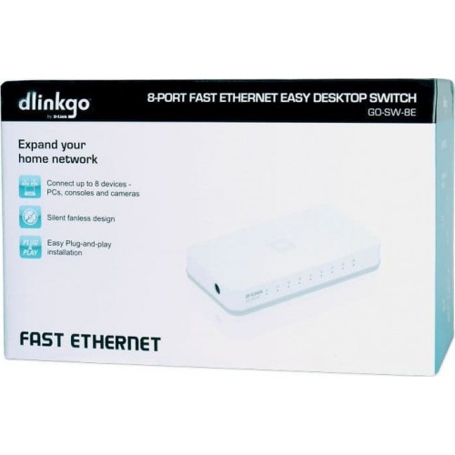 D-Link GO-SW-8E Unmanaged L2 Switch με 8 Θύρες Ethernet