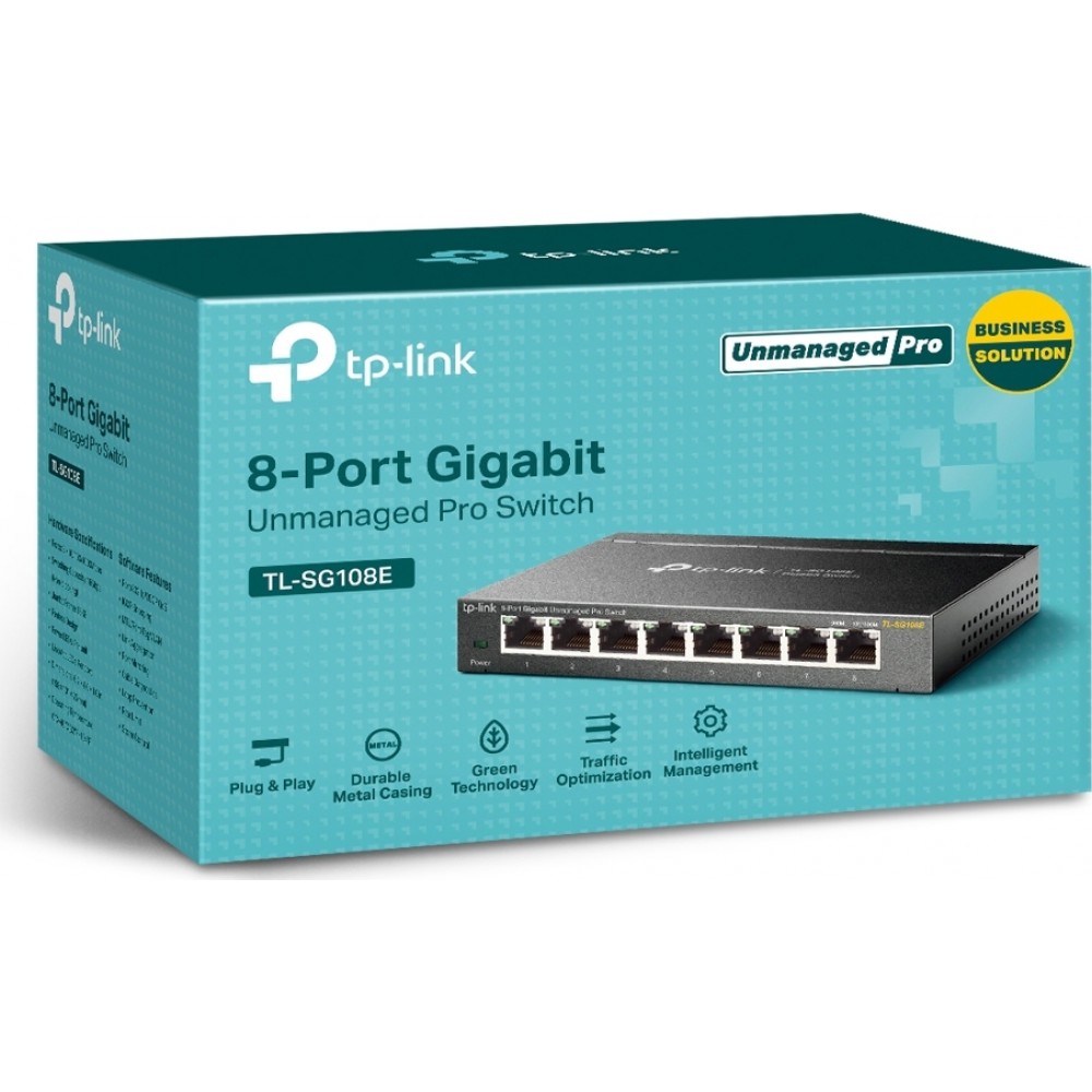 TP-LINK TL-SG108E v4 Unmanaged L2 Switch με 8 Θύρες Gigabit (1Gbps) Ethernet