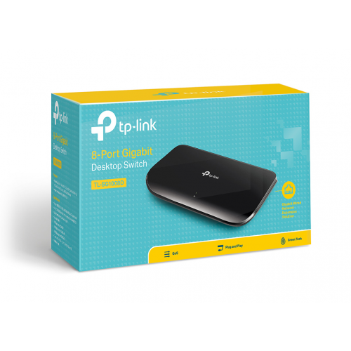 TP-Link TL-SG1008D - Network Switch, Unmanaged, Gigabit Ethernet 