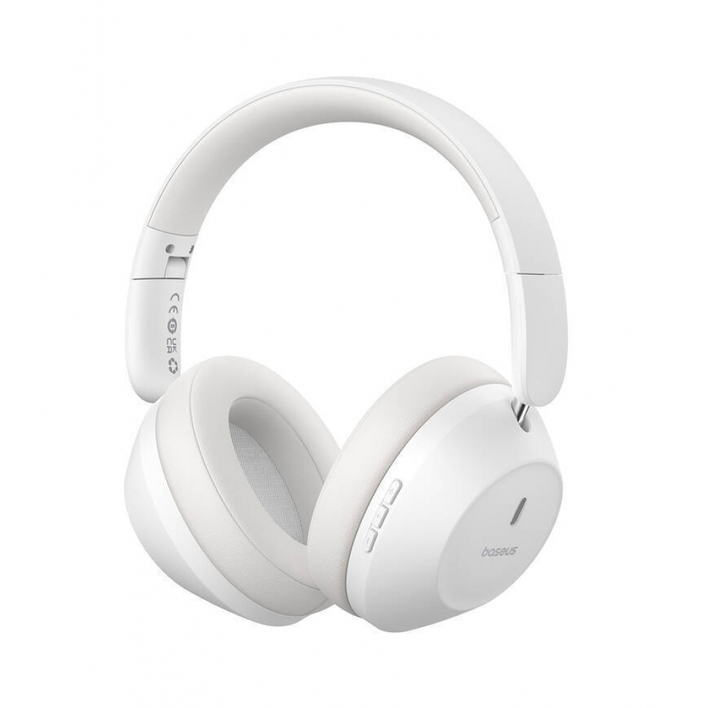 Baseus Boss 30 Max Ασύρματα/Ενσύρματα On Ear Ακουστικά με 50 ώρες Λειτουργίας Λευκό