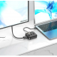 Προσαρμογέας Hoco HUB 5σε1 USB-C σε HDTV + USB3.0 + 2x USB2.0 + USB-C PD100W Multiport, 0,2 μ, μαύρο (HB36)