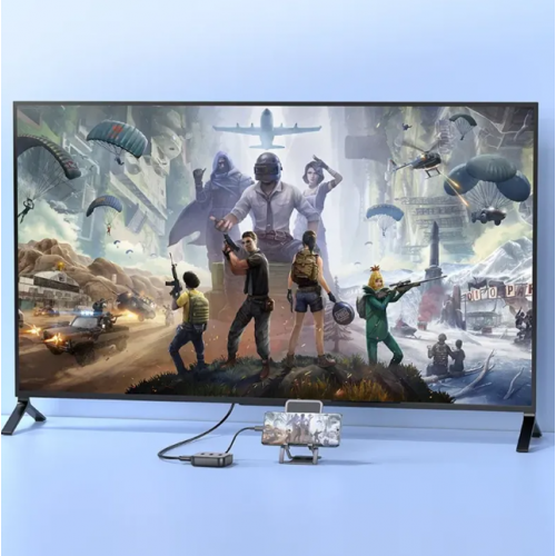 Προσαρμογέας Hoco HUB 5σε1 USB-C σε HDTV + USB3.0 + 2x USB2.0 + USB-C PD100W Multiport, 0,2 μ, μαύρο (HB36)