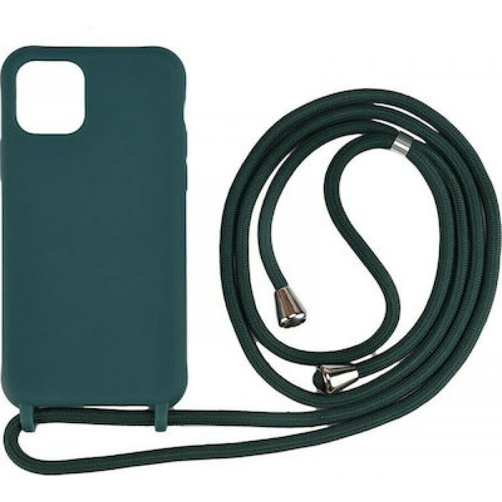 ΘΗΚΗ TPU FOR IPHONE 14 PLUS (6,7") ΜΕ ΛΟΥΡΑΚΙ CROSSBODY GREEN (Με Εσωτερική Επένδυση Βελούδο)