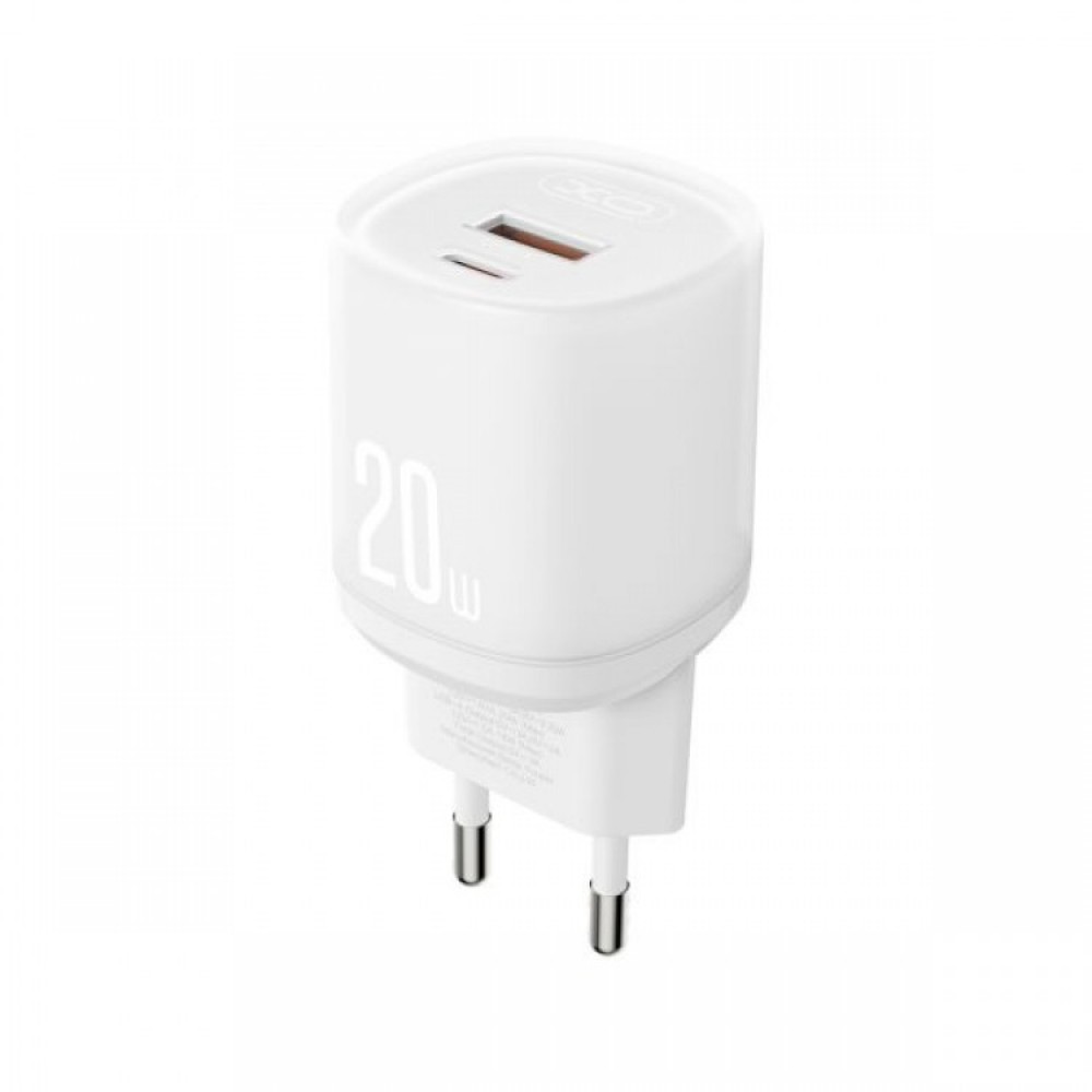 XO L144(EU) PD20W 1USB-A+1USB-C Fast White