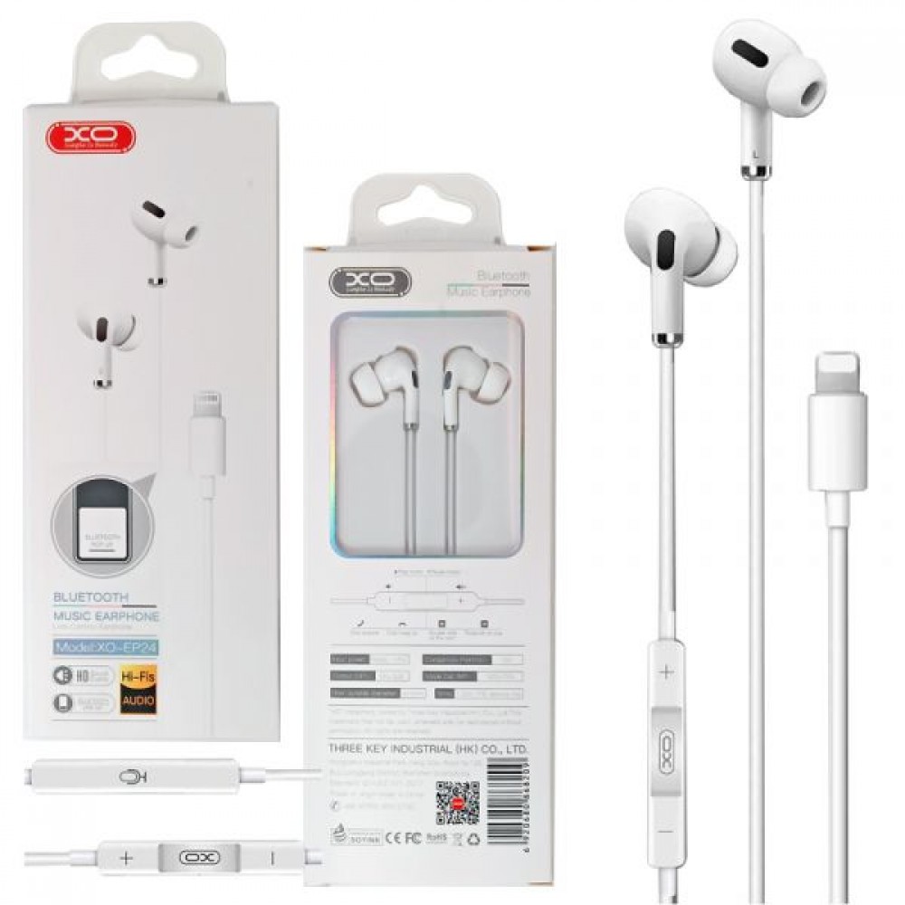 XO Earphone EP24 Άσπρο Lightning