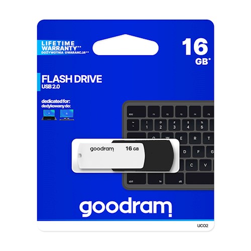 Goodram pendrive 16GB USB 2.0 Color Mix black-white