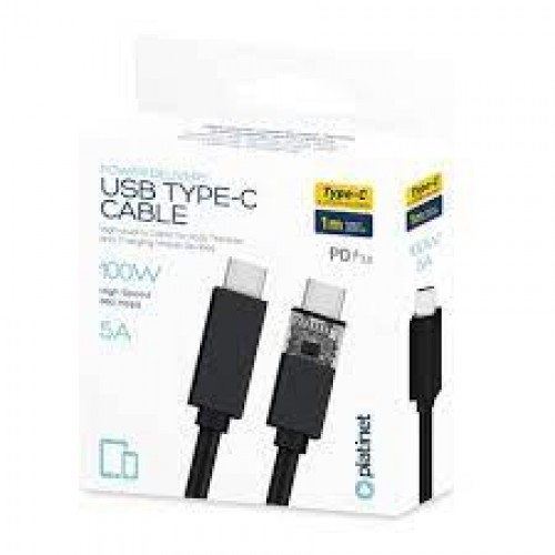  USB 3.1 Cable USB-C male - USB-C male Μαύρο 1m (PUCC5A1B) Platinet